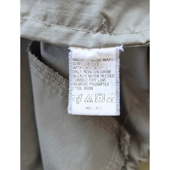 IZOD Golf Mens Windbreaker Jacket Large Green Hooded Multi Pocket Lightweight - Picture 11 of 11